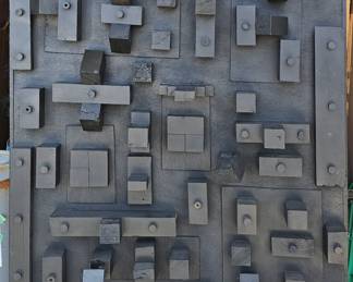 William Iaculla brutalist sculpture. 48" tall. 1970s