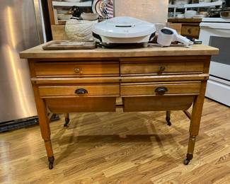 Kitchen Island with Hoosier Drawers