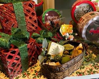 Lots of unusual Christmas decorations.