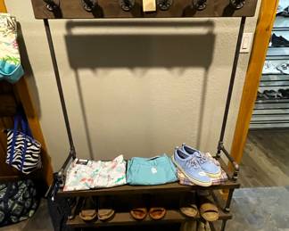 Very unique, custom-made industrial clothes rack