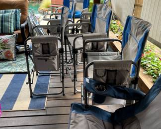 Lots of folding camp chairs