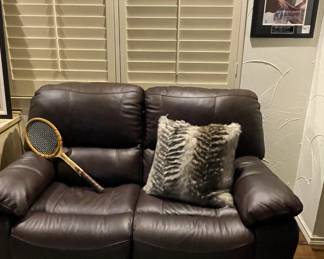 Billie Jean King tennis racket. American Sniper movie autographed by Clint Eastwood and two other actors from the movie.