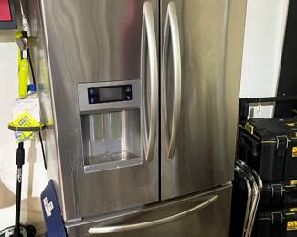 Kitchen Aid Refrigerator.  French doors and lower 0 degree freezer.