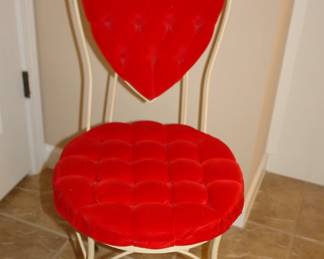 Heart-shaped vanity chair