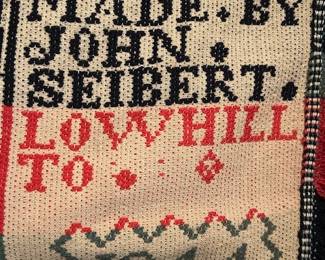 Important Jacquard 1844&nbsp;coverlet&nbsp;by John Seibert, Lowhill - T. Lehigh Co, PA