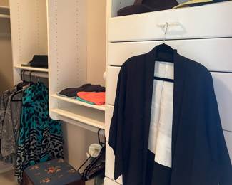 Clothing, shoes, hats, purses and accessories available for in-person shopping Friday and Saturday.