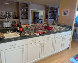 More glassware and kitchen items available for in-person shopping Friday and Saturday.