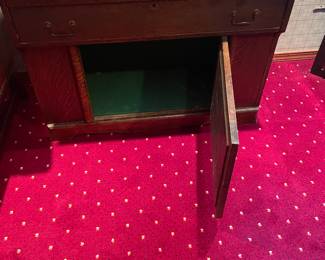 $80 Antique chest with one drawer and door. 38"w X 18"d X 27"h.