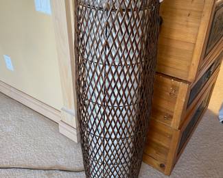 $440 Floor lamp with foot on/off switch. 44”h X 12” dia.