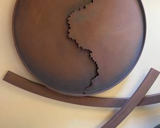 $1700 Original metal hanging sculpture from Rodes-Smithey Studio, Bend, Oregon. 75"h X 64"w X 6.5"d. Orig. $2,200