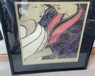 $390 Original signed mixed media "Oban" by Christine Tarpey 33" w X 35"h. Orig. $700