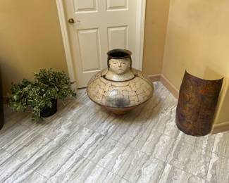Peruvian vase shown without faux ivy