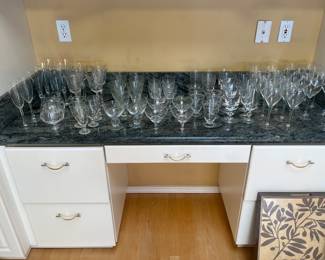 Glasses and stemware available for in-person shopping Friday and Saturday.