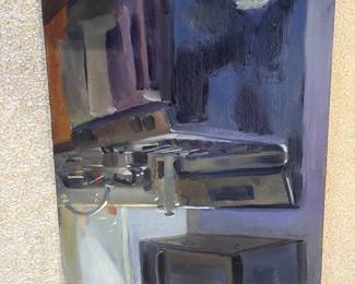 $220 Peter Bently "Kitchen Stove"16"h X 13.75"w.