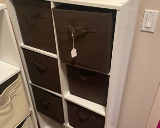 Another great storage option with canvas bins. Available for in-person shopping on Friday and Saturday.