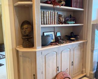 Books shown with more worldly collections available for in-person shopping Friday and Saturday.