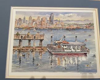 $180 Sarah Clemenstan "Admiral Pete" signed and #'d. 12"w X 9" h.
