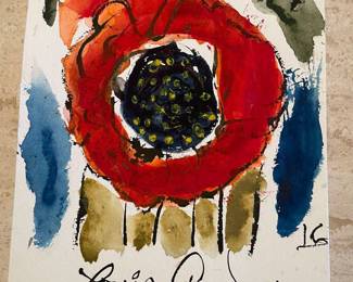 $100 Louis Anderson signed original. Unframed 9"w X 12"h.