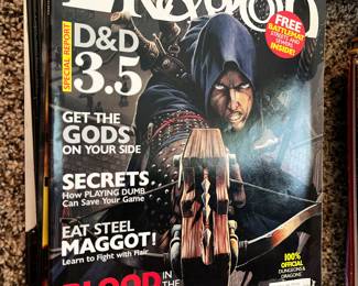 Vintage Dungeons and Dragons Books and Magazines. Early 1990’s and Early 2000’s. 