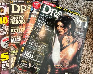Vintage Dungeons and Dragons Books and Magazines. Early 1990’s and Early 2000’s. 