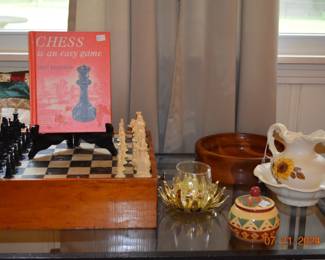 Vintage chess game, decor