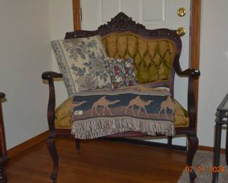 Antique settee needs to be reupholstered 