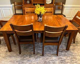 The table is made from Mango wood which is beautiful and extremely durable.