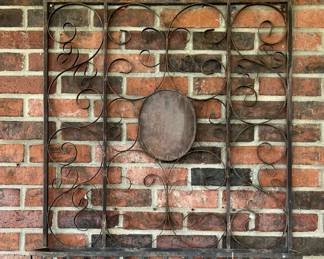 wrought iron wall planter