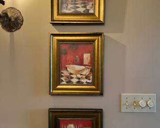 framed bath prints