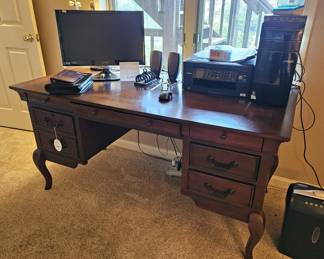 Electronics, wooden computer desk w/file drawer