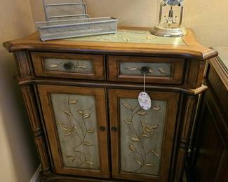 Floral painted chest