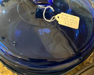 Vintage blue cobalt Anchor Hocking