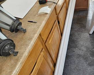 Cabinet,  counter top, sink