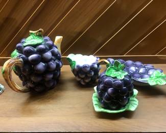 Lefton Grape ceramic tea set