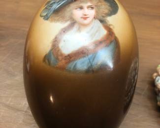 Antique porcelain egg box