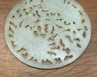 Carved Chinese Jade disc