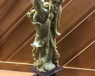 Carved Chinese hard stone Geisha