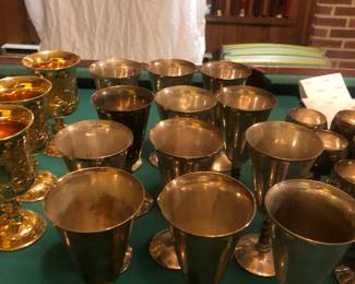 Silver plate goblets