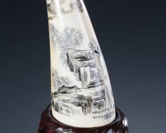 Faux Chinese Scrimshaw 
