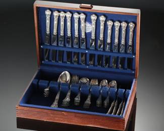 66pc Gorham Chantilly Sterling Silver Flatware Set Silverware 