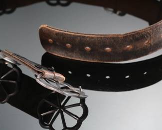 Vintage Navajo Silver Sand Cast Sunflower/Rosette Concho Belt
