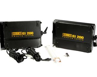 Lot of 2 BALCAR EI 200 Imaging System Professional Photography Light Fluorescent 81126 Quad EI N.7681 Photo Studio Light
