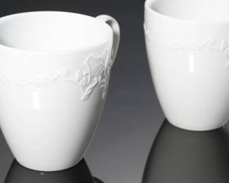 Lot of 4 Anna Weatherley Designs Simply Coffee Mugs White Mug
