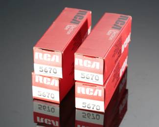 Lot of 4 Vintage RCA 5670 Vacuum Tubes 
