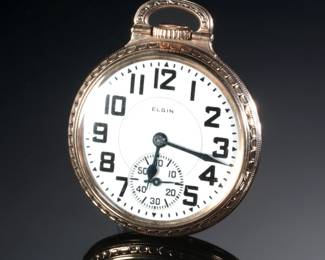 1928 Elgin B.W. Raymond 478 Model 15 Pocket Watch 10k Gold Filled 21 Jewels 16S
