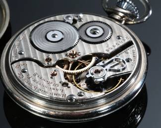 1928 Hamilton 992 Model 2 Pocket Watch 10k White Gold Filled Case
