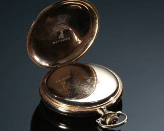 1919 Waltham 225 Model 1894 Pocket Watch Pink Dial Double Hunter Case
