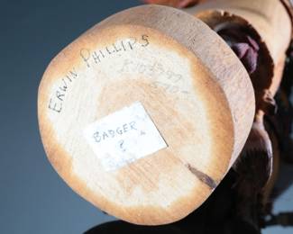 Erwin Phillips Badger Hopi Kachina Carved Wood Katsina
