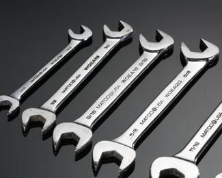 9pc MATCO SAE 4-Way Angle Open End Wrench Set Tool  Partial 

