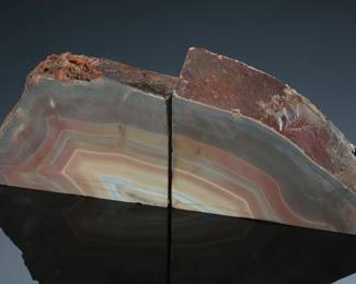 2pc Petrified Wood Bookends
